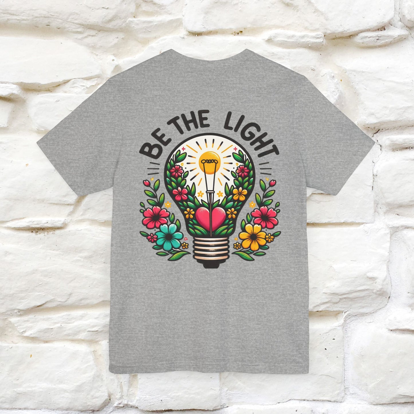 "Be The Light" Cat T-shirt for Men & Women | 100% Cotton* | Cat Lover Tee | Front & Back Design