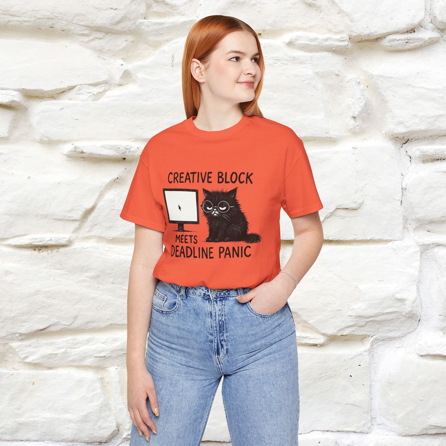 "Creative Block Meets Deadline..." |Cat T-Shirt | Nunu&Miao Studio