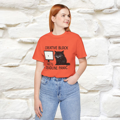 "Creative Block Meets Deadline..." |Cat T-Shirt | Nunu&Miao Studio