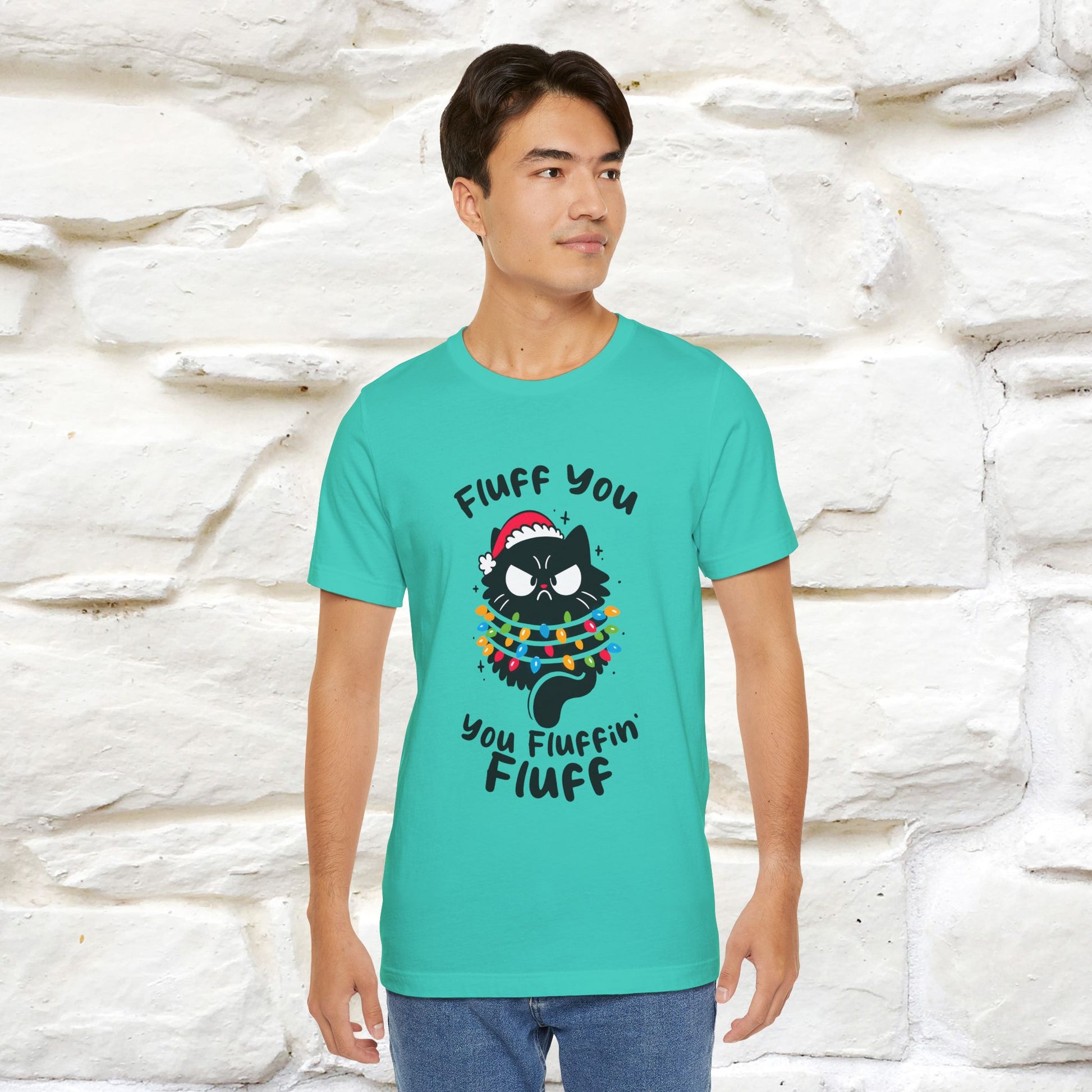 ''Fluff You, You Fluffin Fluff'' | Cattitude Cat Christmas Tee | Nunu&Miao Studio - Nunu&Miao Studio