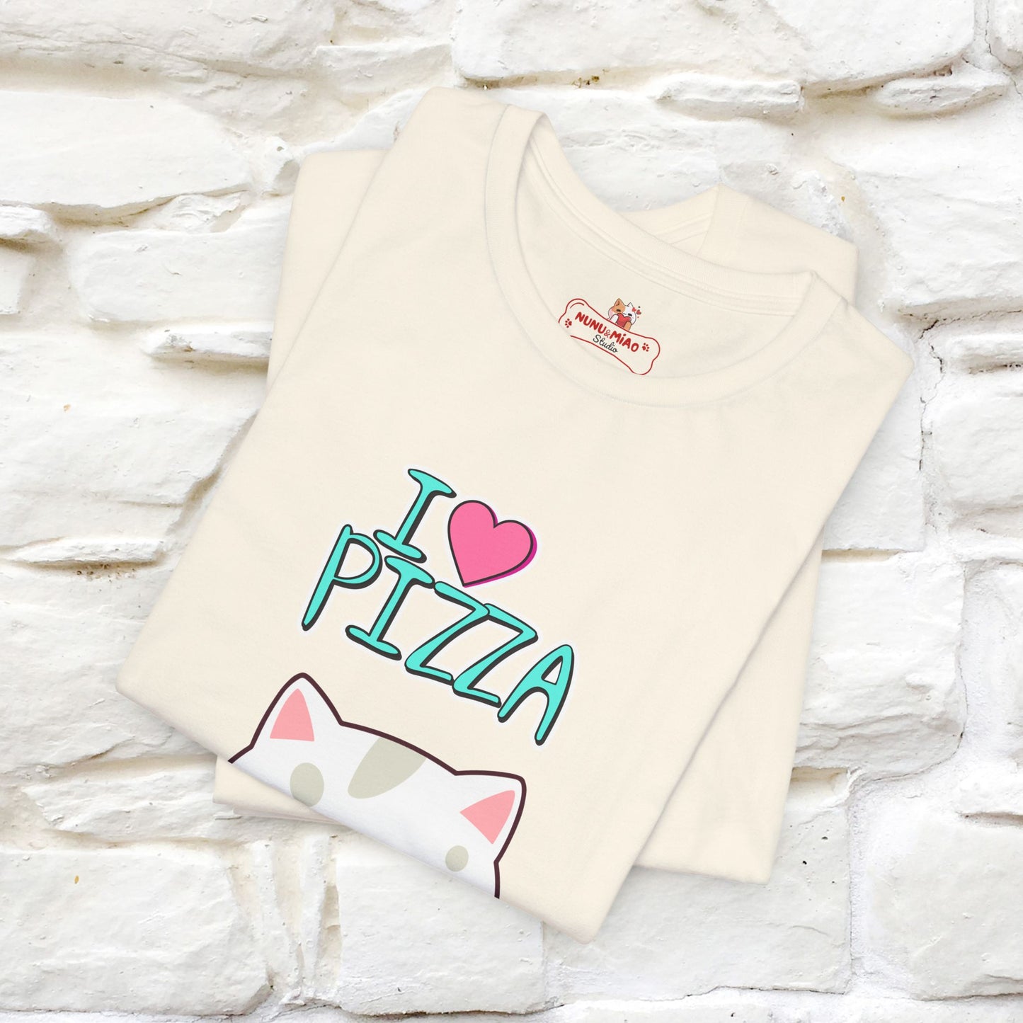 "I Love Pizza" Cat T-shirt for Men & Women | 100% Cotton*