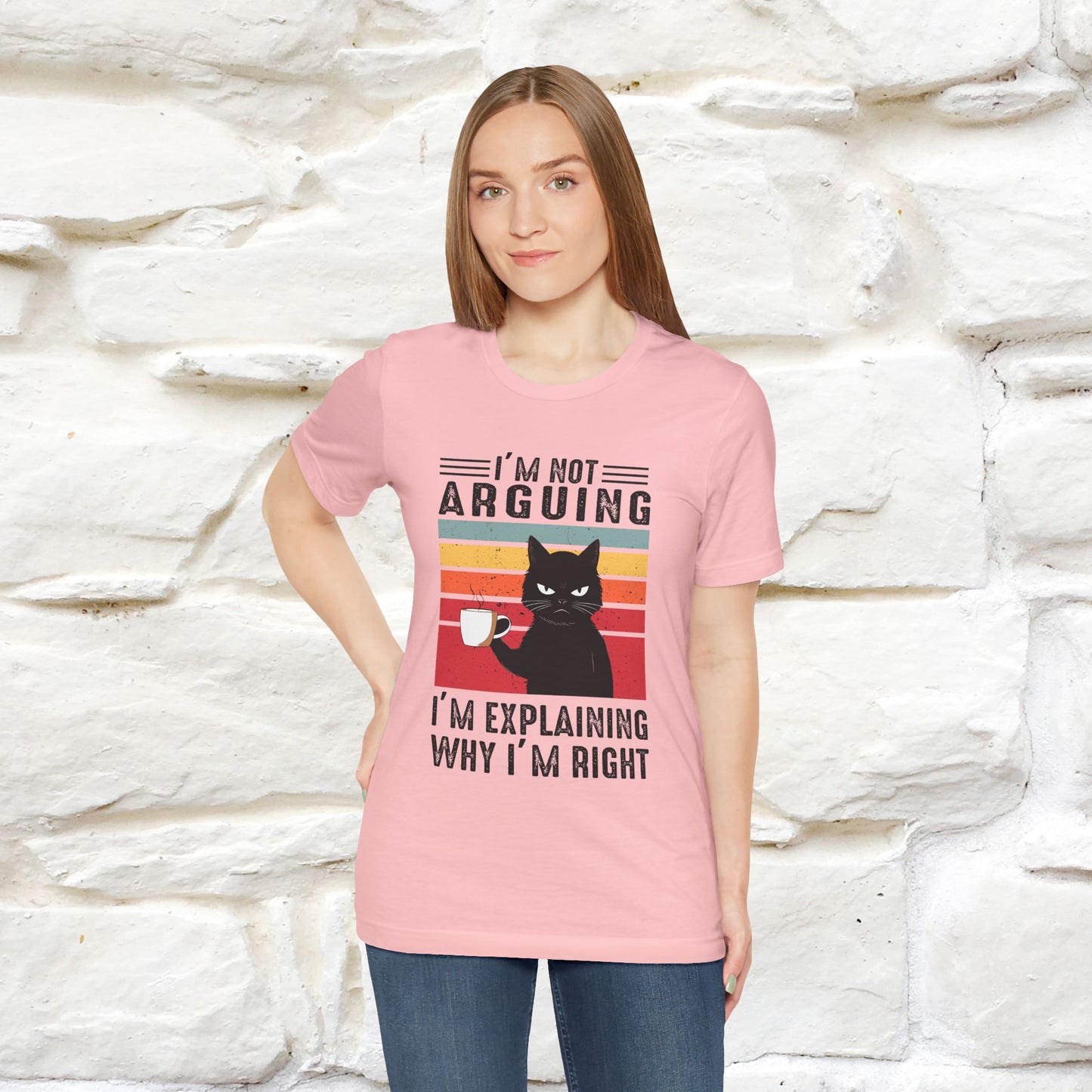 Non sto discutendo, sto spiegando perché ho ragione T-shirt con gatto per uomo e donna | 100% cotone* Maglietta divertente