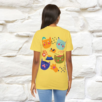 ''The Power Of Meow'' Cat T-Shirt Front and Back Design | Nunu&Miao Studio