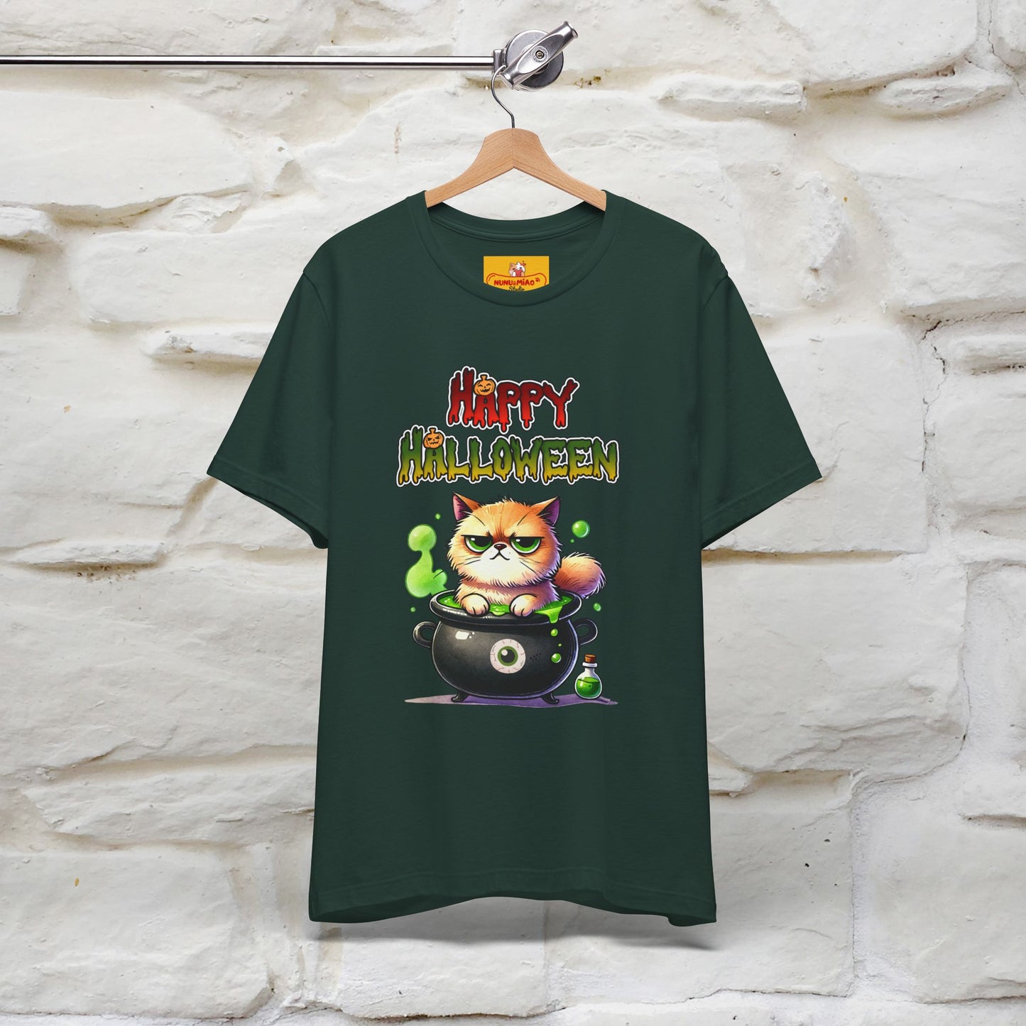 "Angry Cat Happy Halloween" Cat  T-shirt |Nunu&Miao Studio
