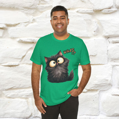 What? Cat T-Shirt for Men & Women | 100% Cotton* Funny & Stylish Tee