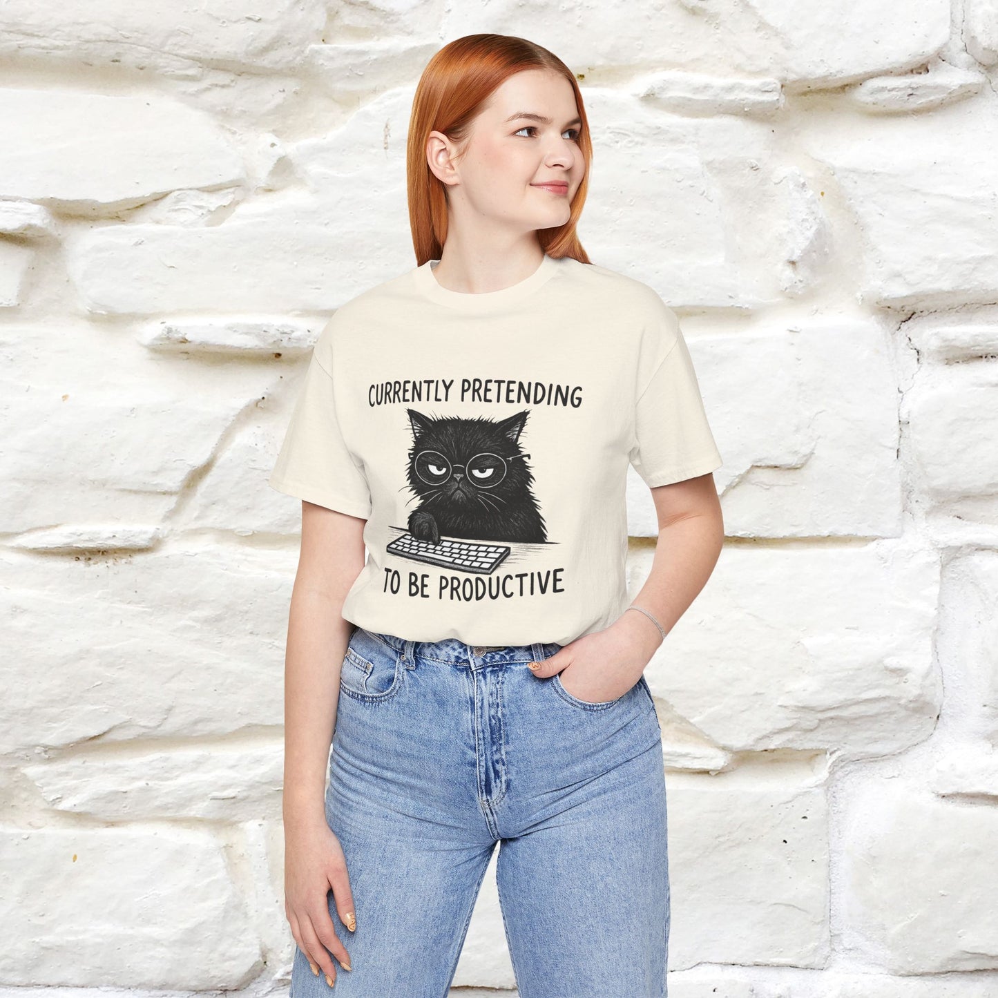 "Currently Pretending To Be Productive" |Cat T-Shirt | Nunu&Miao Studio