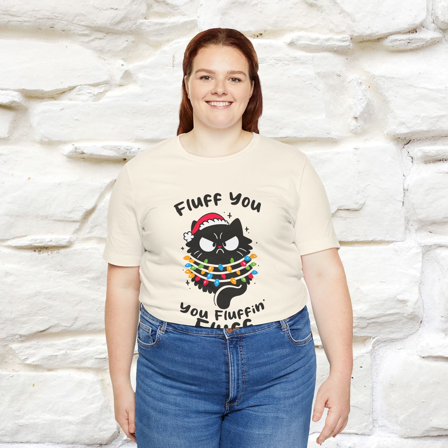 ''Fluff You, You Fluffin Fluff'' | Cattitude Cat Christmas Tee | Nunu&Miao Studio - Nunu&Miao Studio