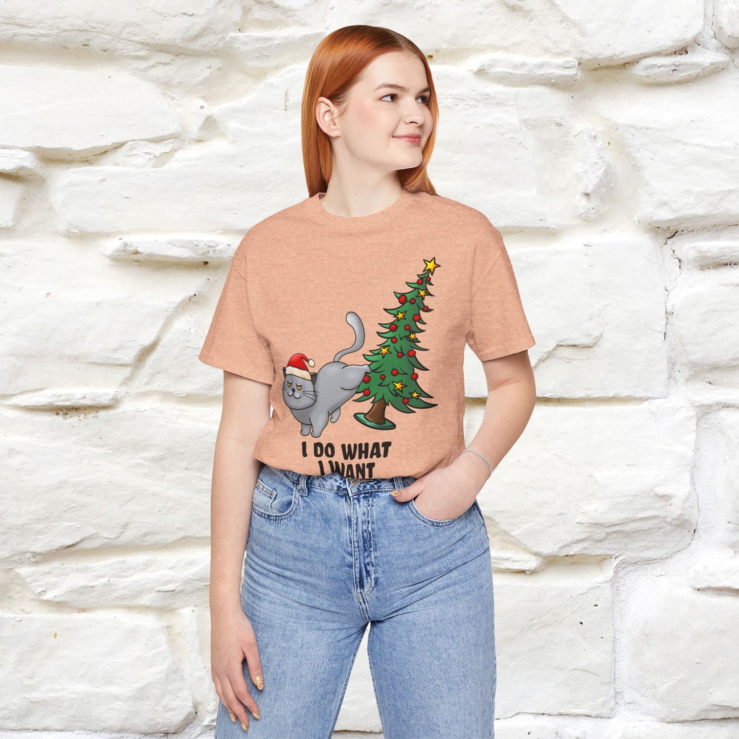 I Do What I Want | Cattitude Cat Christmas Shirt for Men & Women | 100% Cotton*