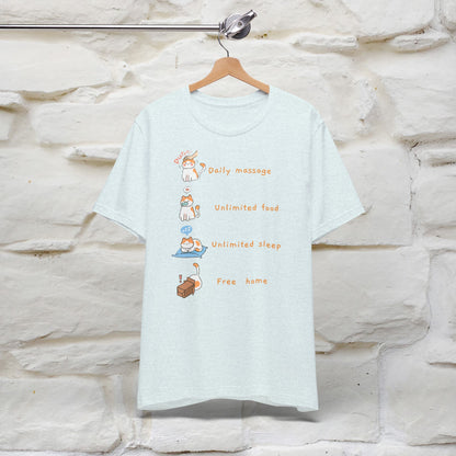 "Cat's Rules" Cat T-shirt for Men & Women | 100% Cotton* 🐾 | Funny Cat Lover Tee