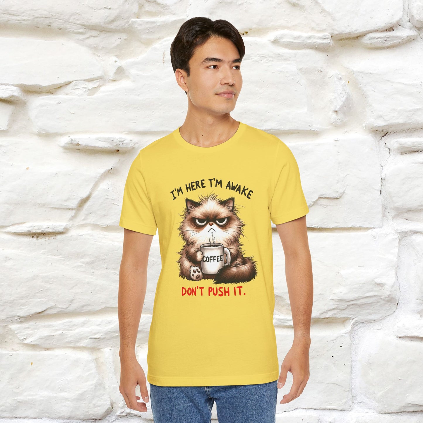 "I'am Here I'am Awake...Don't Push It" |Sarcastic Cat T-Shirt | Nunu&Miao Studio