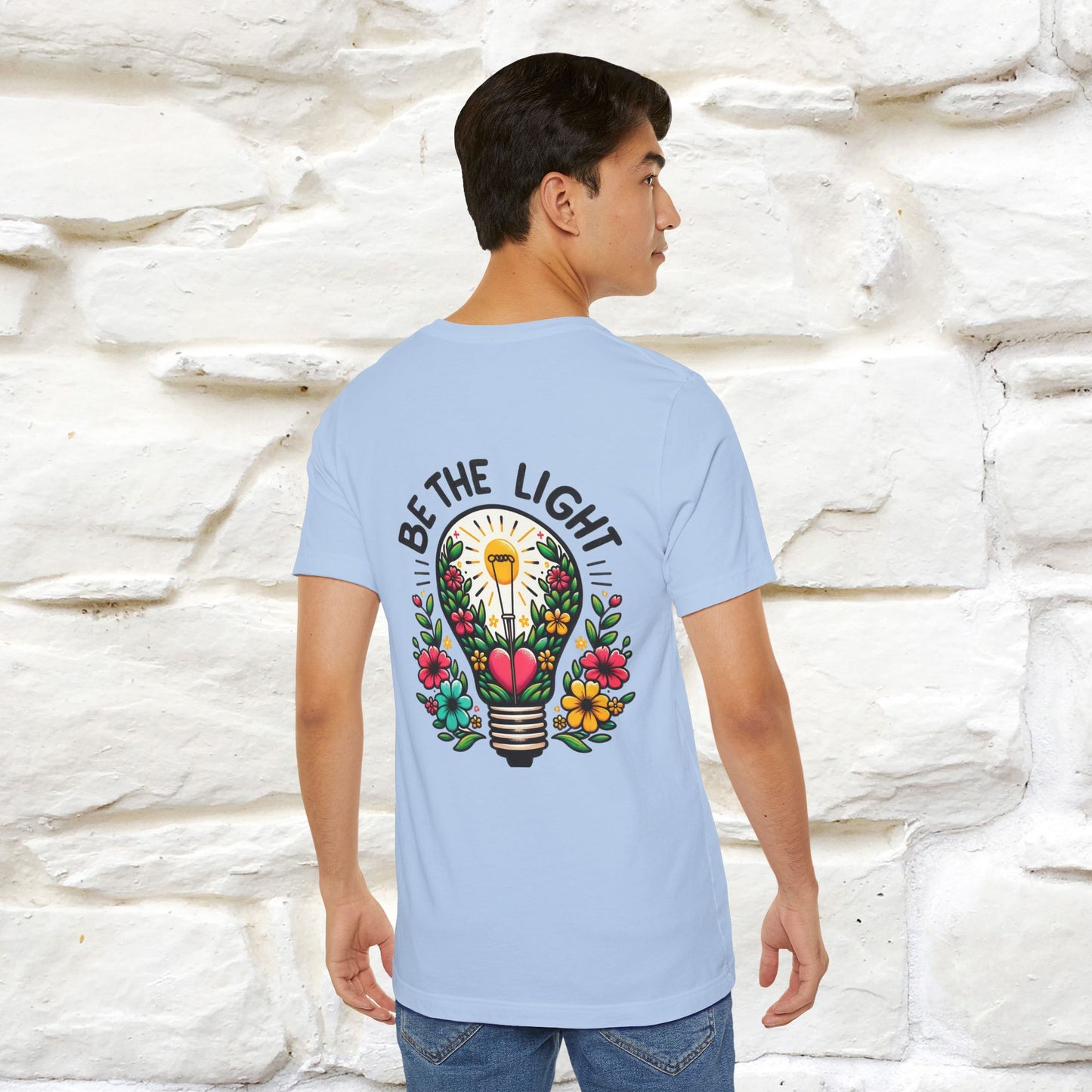 ''Be The Light" Cat T-Shirt| Front & Back Design | Nunu&Miao Studio