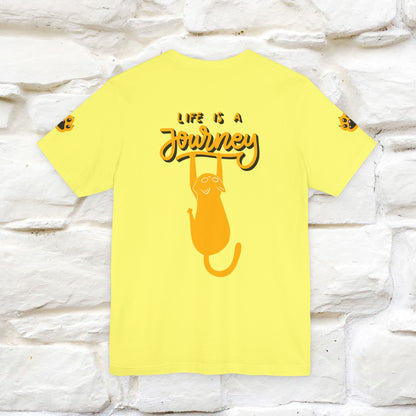 "Life Is A Journey'' Cat T-Shirt | Front & Back Design | Nunu&Miao Studio
