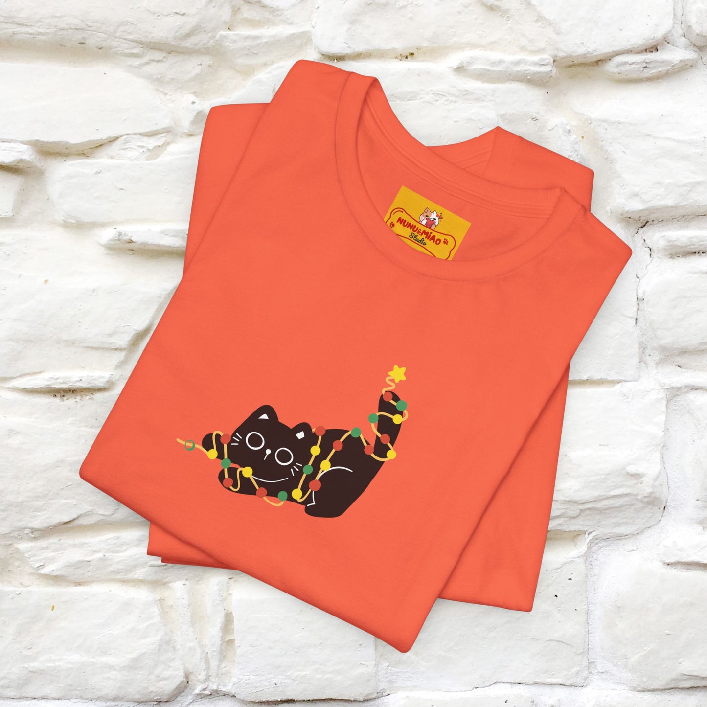 ''Be The Light" Cat T-Shirt| Front & Back Design | Nunu&Miao Studio