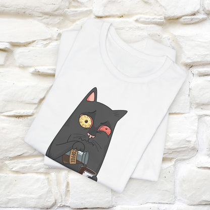 ''Life Begings After Coffe''  Cat T-shirt for Men and Women  100% Cotton*