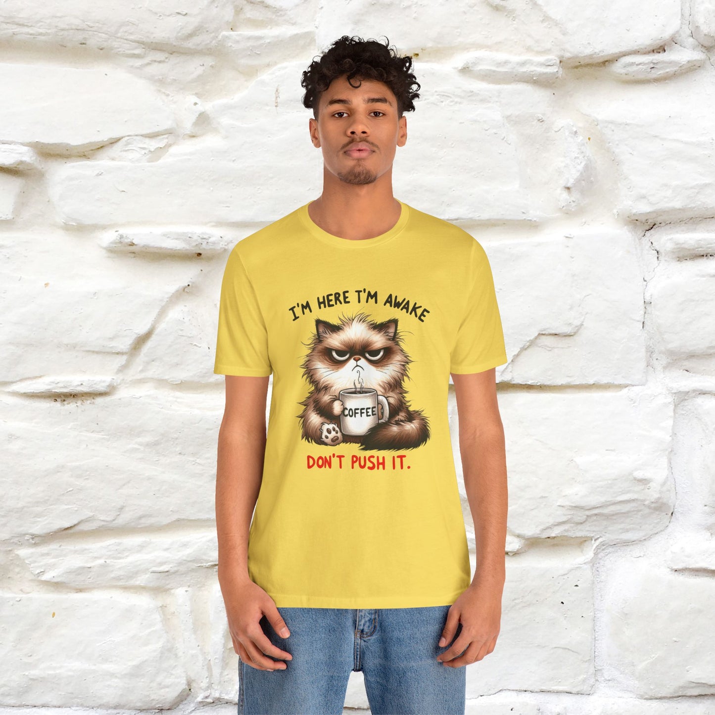"I'am Here I'am Awake...Don't Push It" |Sarcastic Cat T-Shirt | Nunu&Miao Studio