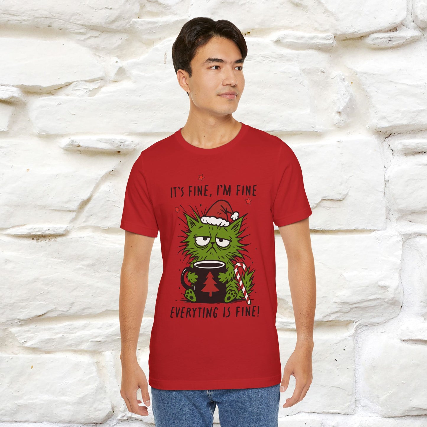 "It's Fine, I'm Fine  ...." |Funny Cat  T-Shirt | Nunu&Miao Studio