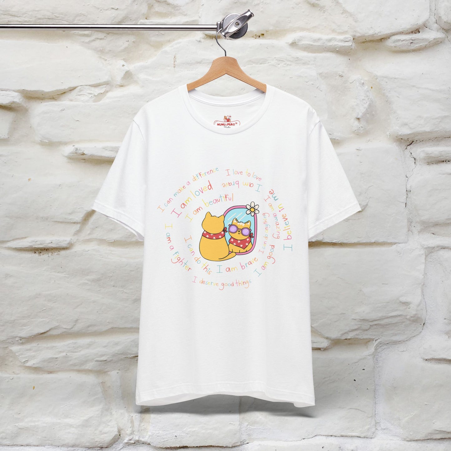 ''Self Positive Affirmation''  Cat T-shirt for Women 100% Cotton*