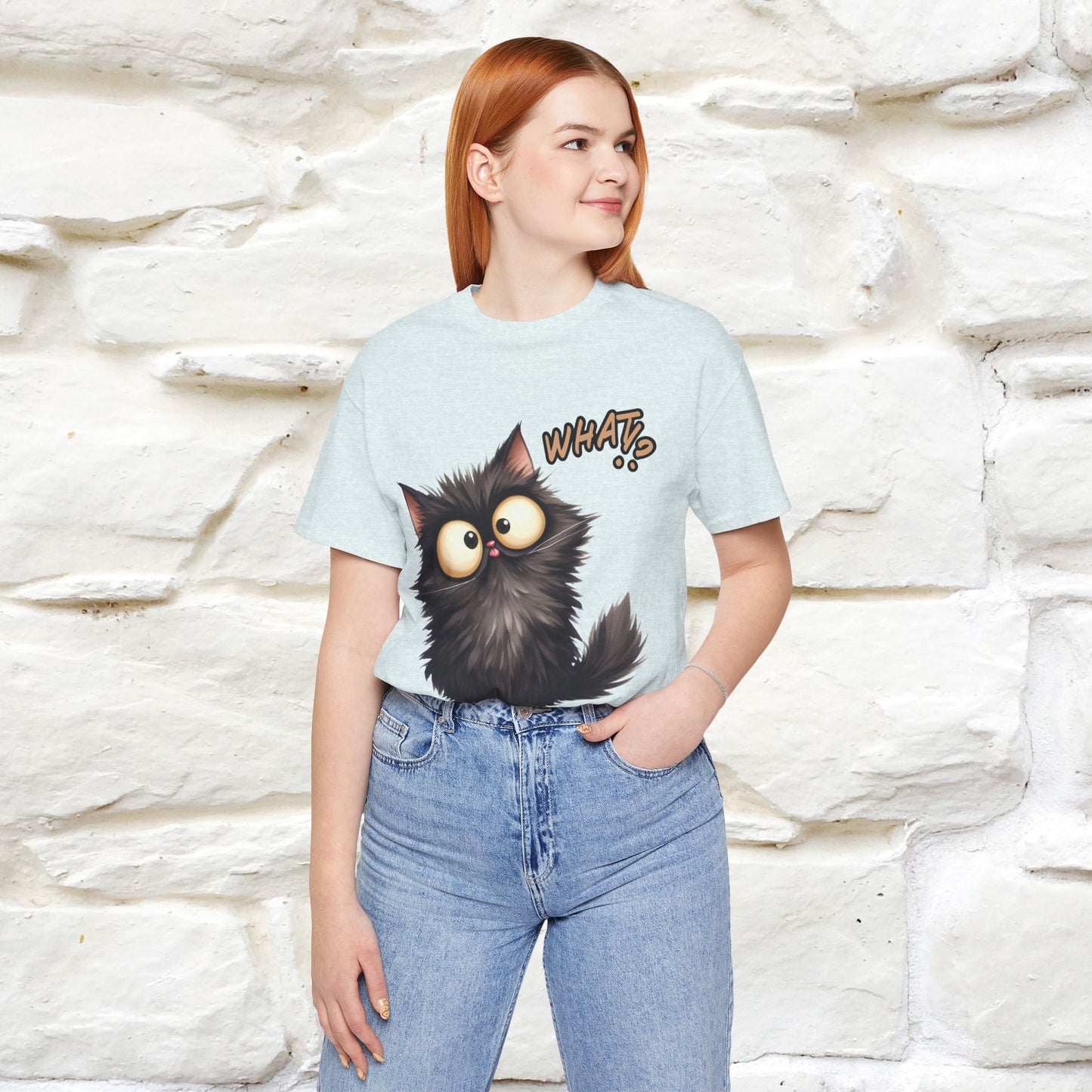 What? Cat T-Shirt for Men & Women | 100% Cotton* Funny & Stylish Tee