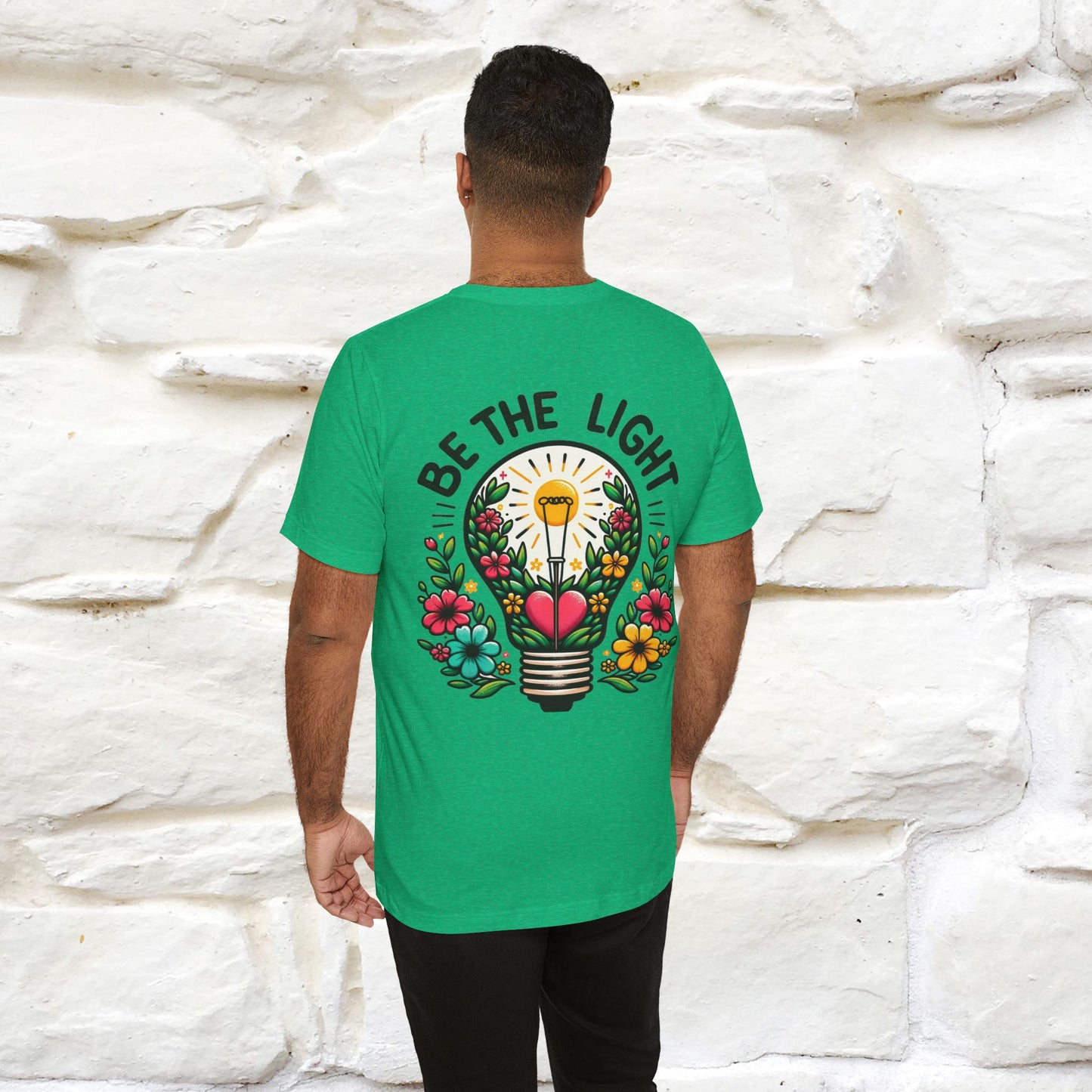 "Be The Light" Cat T-shirt for Men & Women | 100% Cotton* | Cat Lover Tee | Front & Back Design