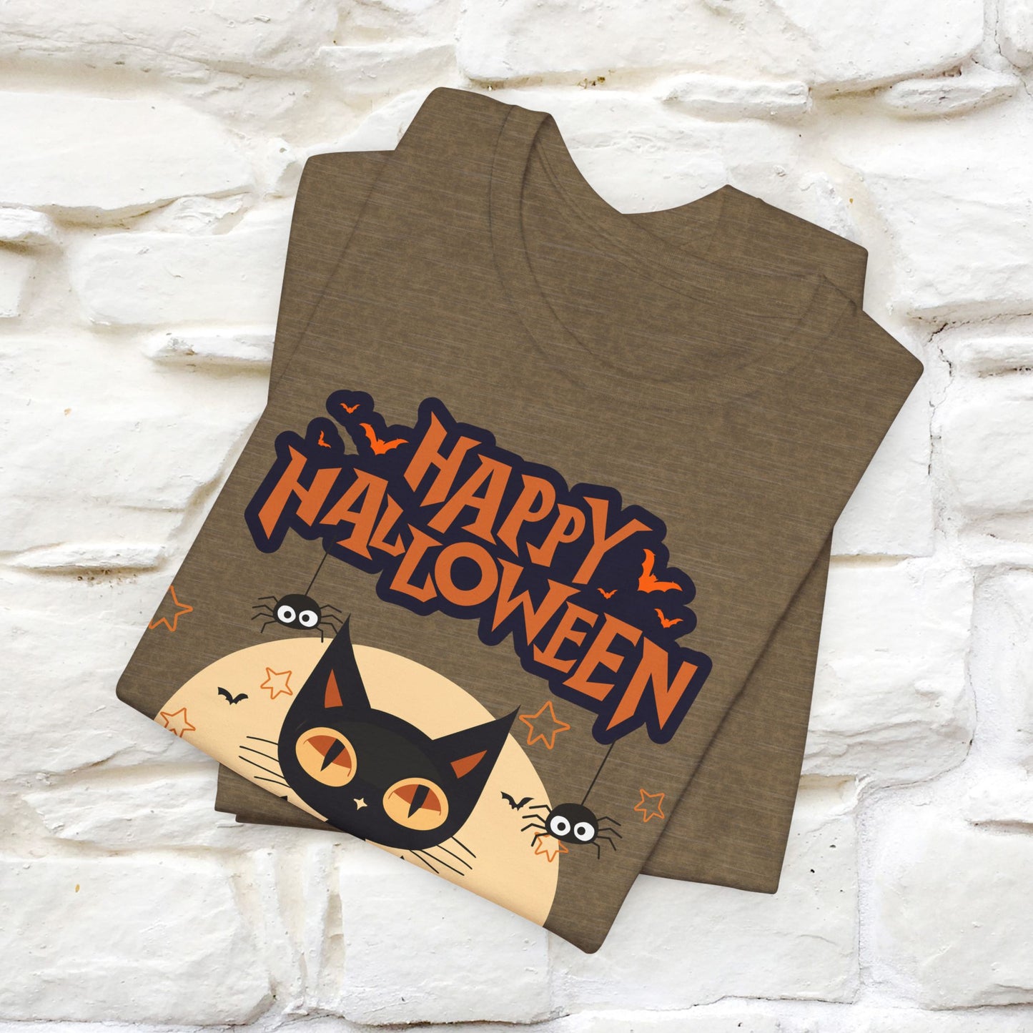 ''Black Cats Happy Halloween'' Unisex T-shirt 100% Cotton*