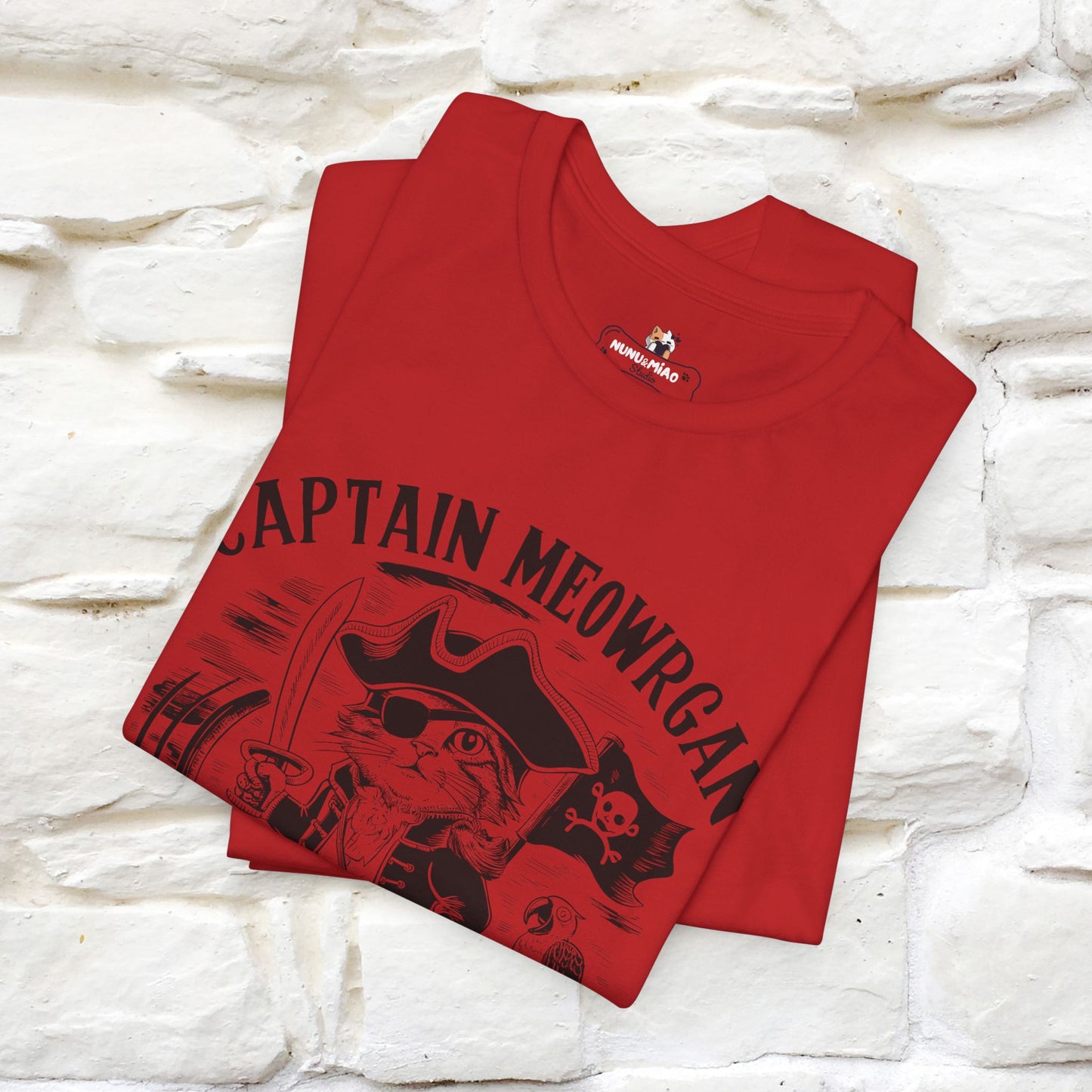 Captain Meowrgan Treasure Hunter T-Shirt | Adventure Cat Tee for Men & Women | 100% Cotton*