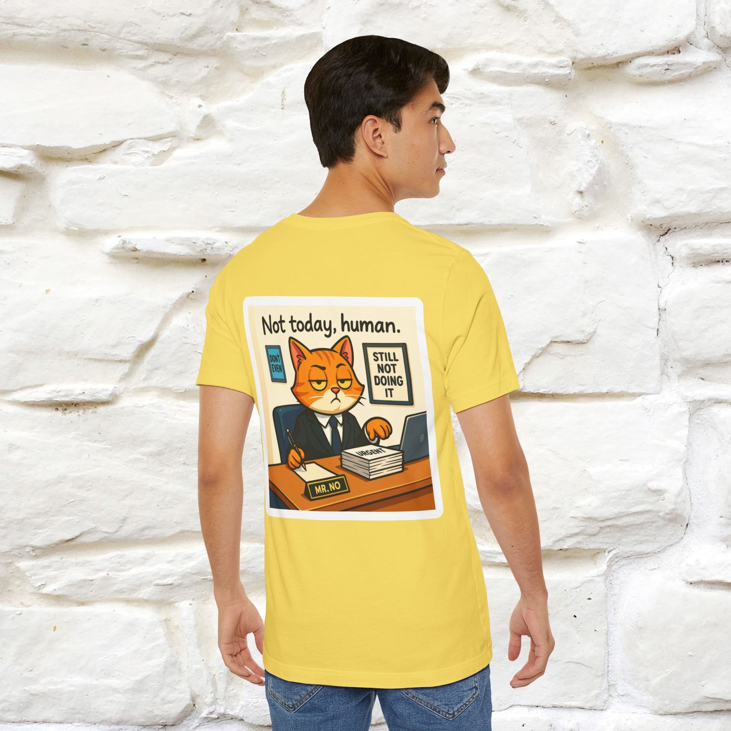 ''Not Today, Human''|  Sarcastic Cat T-Shirt | Front & Back Design | Nunu&Miao Studio