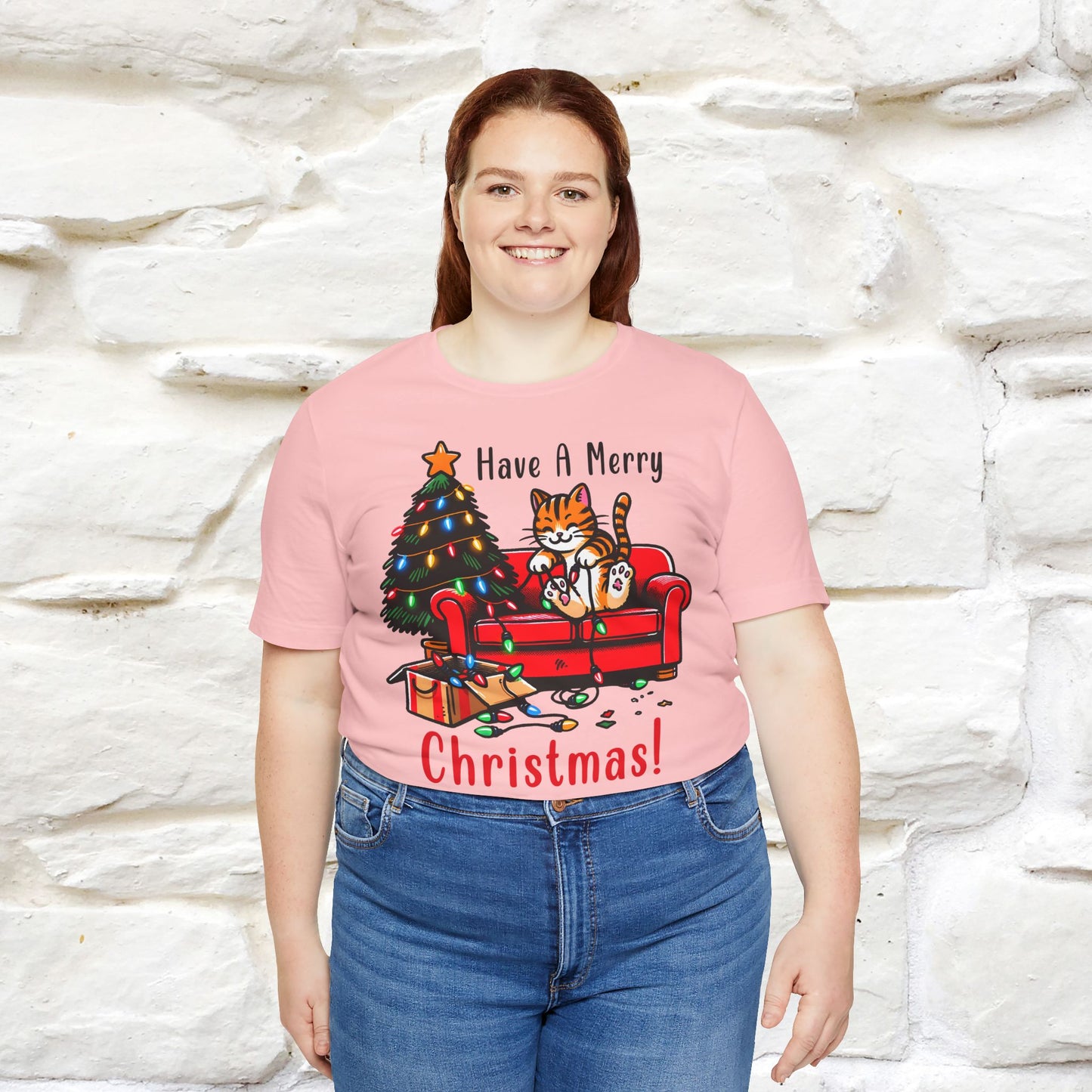 “Have A Merry Christmas! T-Shirt | Festive Cat Shirt for Men & Women | 100% Cotton”