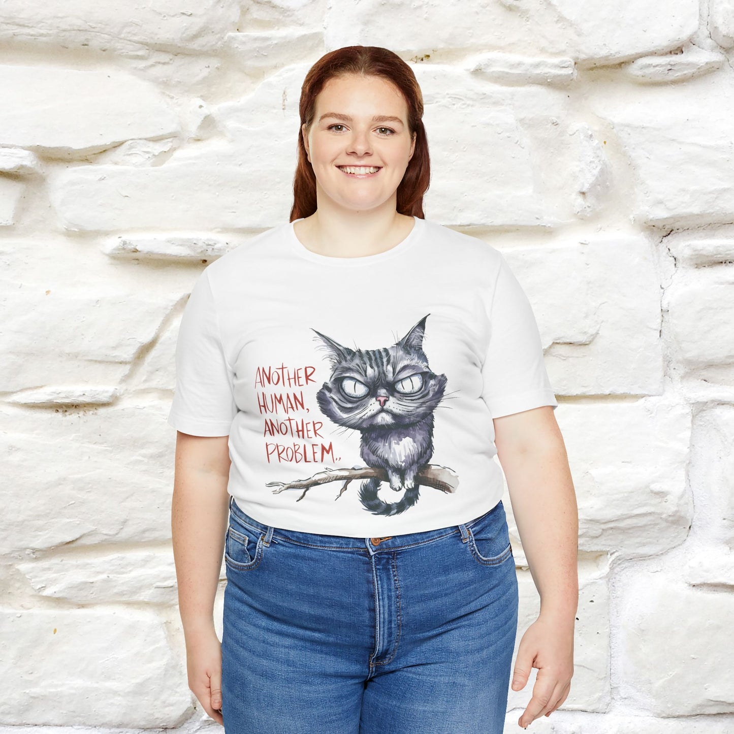 "Another Human, Another Problem" Funny Cat T-Shirt for Men & Women | 100% Cotton* 🐾