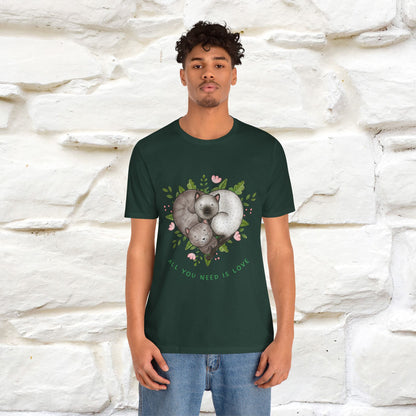 "All You Need Is Love" Cat T-Shirt | 100% Cotton* | Adorable Cat Apparel for Men & Women