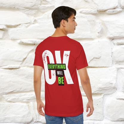 ''Everything Will Be Ok '' Cat T-Shirt Front and Back Design | Nunu&Miao Studio