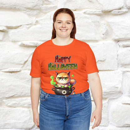 "Angry Cat Happy Halloween" Cat  T-shirt |Nunu&Miao Studio