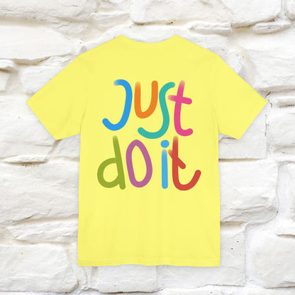 "Yes, Just Do It" Cat T-Shirt| Front & Back Design | Nunu&Miao Studio