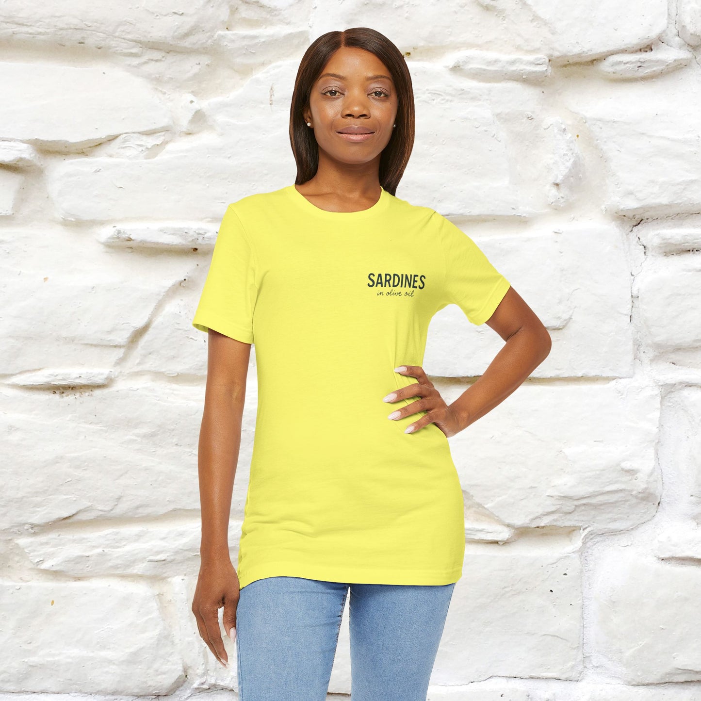 "Sardines In Olive Oil" Cute T-shirt | Front & Back Design|Nunu&Miao Studio