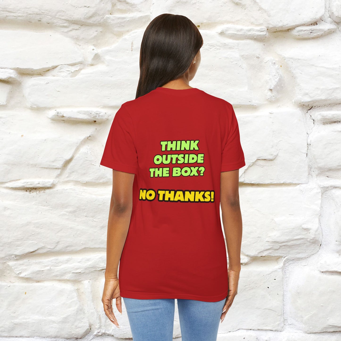 "Think outside the box? No thanks." Cat T-Shirt | Nunu&Miao Studio