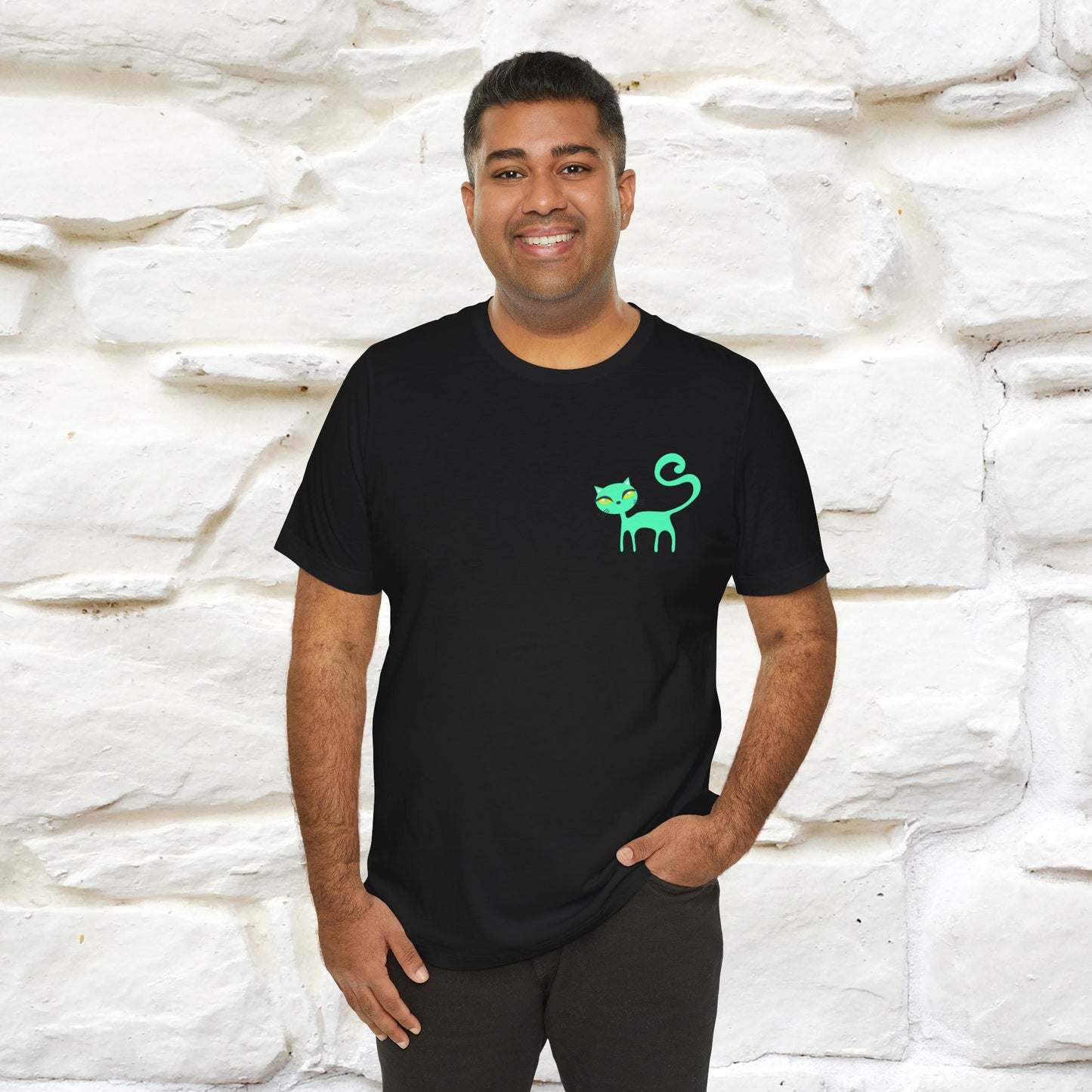 "Move Foreward Good Things Are Up Head" Cat T-Shirt| Front & Back Design | Nunu&Miao Studio