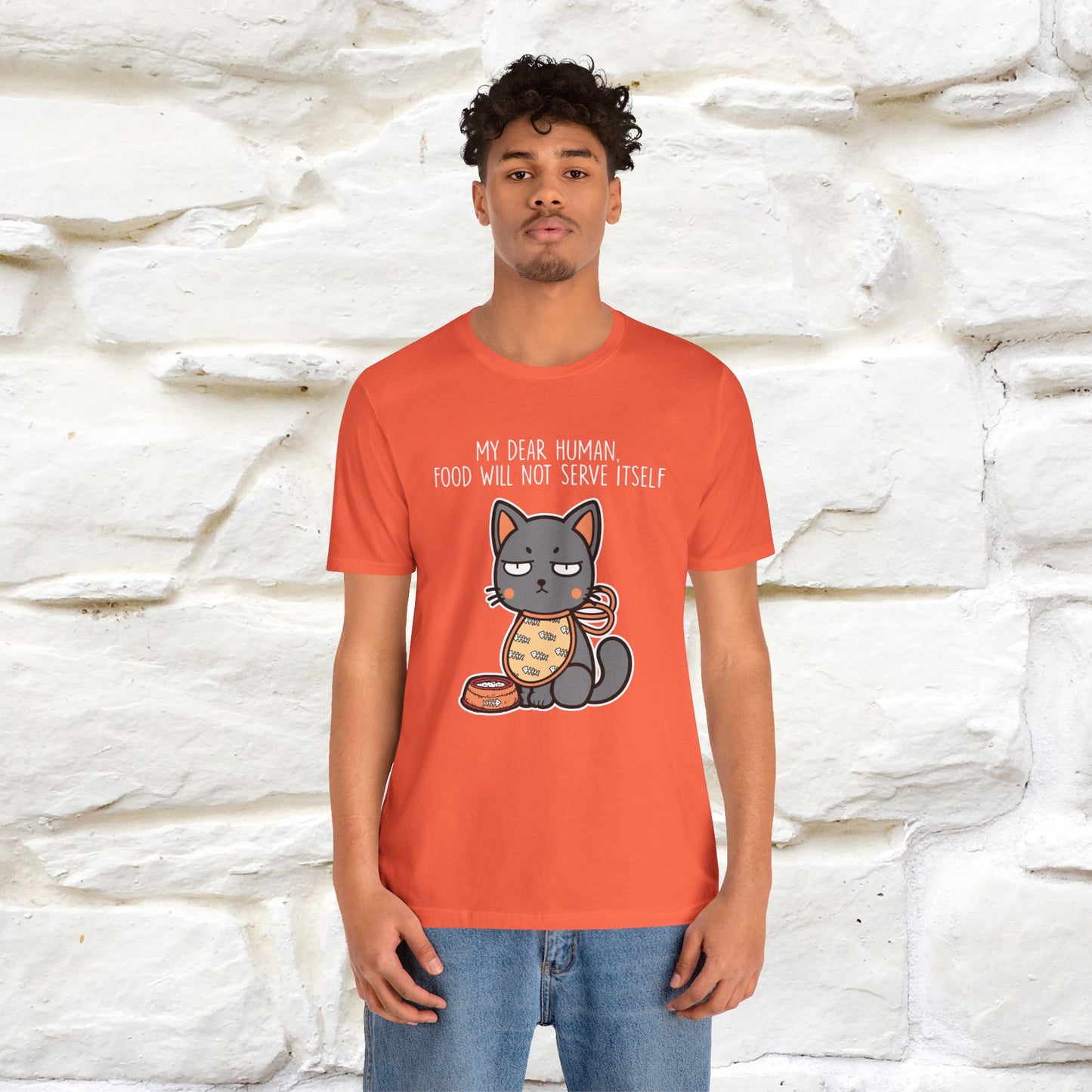 "Dear Human, Food Will Not Serve Itself" |Cat T-Shirt | Nunu&Miao Studio