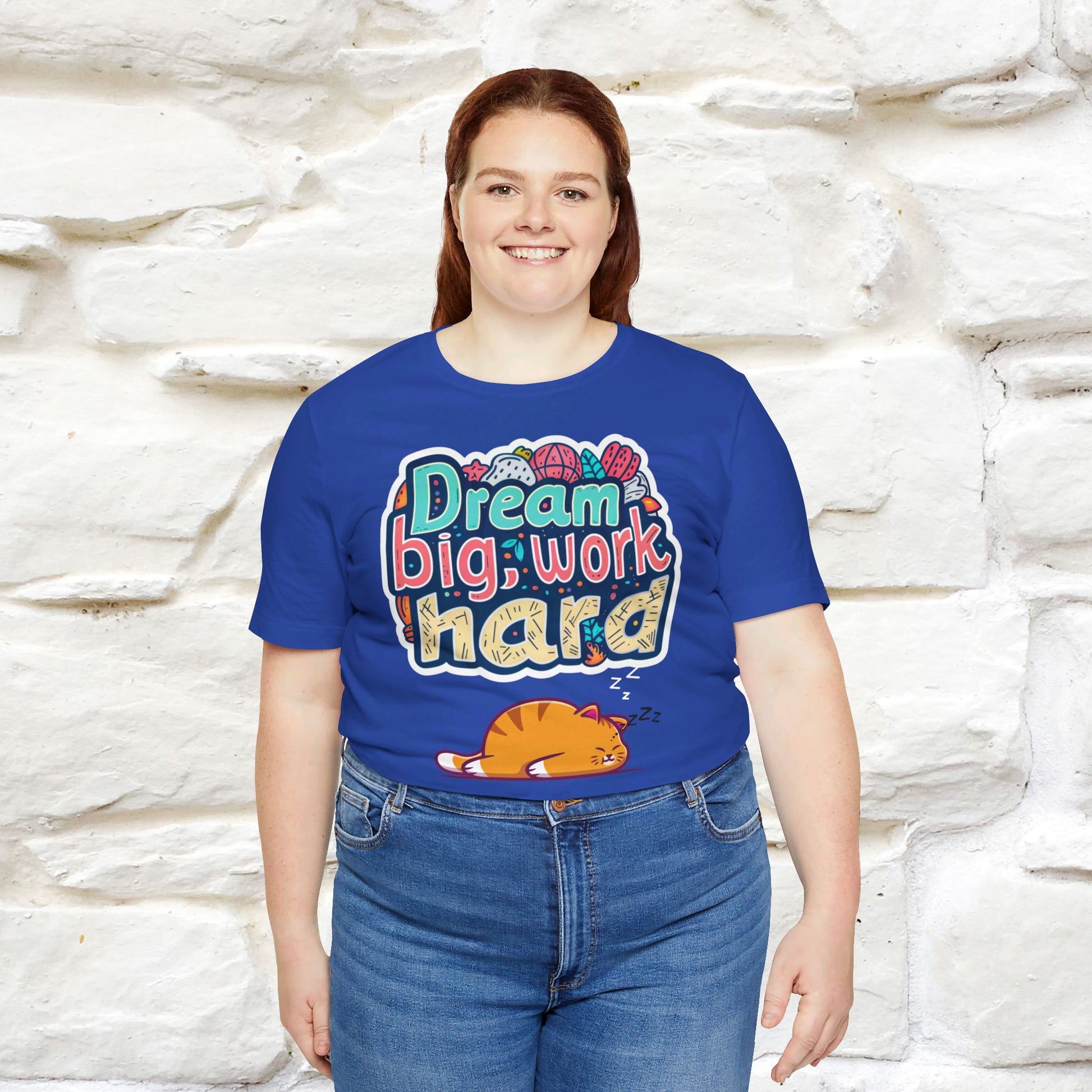 ''Dream Big Work Hard '' T-shirt for Women 100% Cotton* - Nunu&Miao Studio