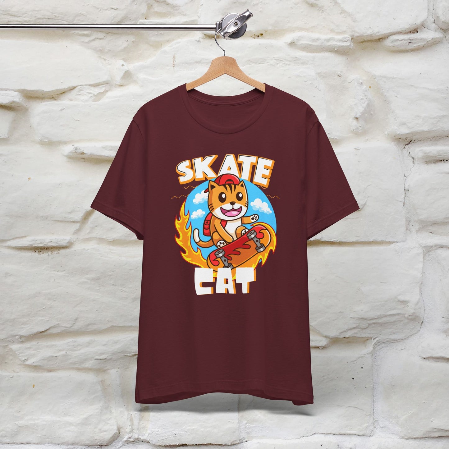 "Skate Cat" Cat T-shirt for Men & Women | 100% Cotton