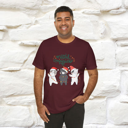 "Natal Magico" Cat T-shirt for Men & Women | 100% Cotton* 🐾 | Magical Holiday Cat Tee