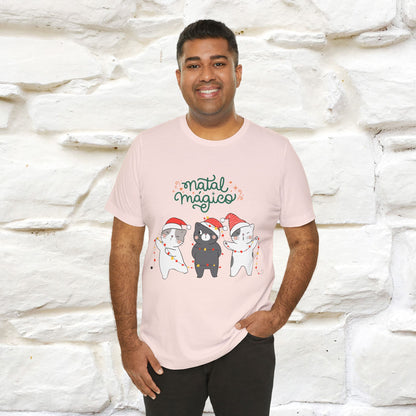 "Natal Magico" Cat T-shirt  |Nunu&Miao Studio - Nunu&Miao Studio