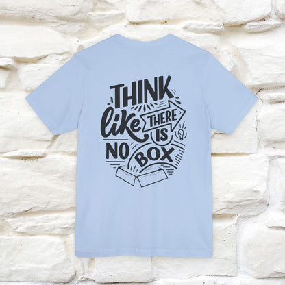"Think Like There Is No Box" Cat T-Shirt| Front & Back Design | Nunu&Miao Studio