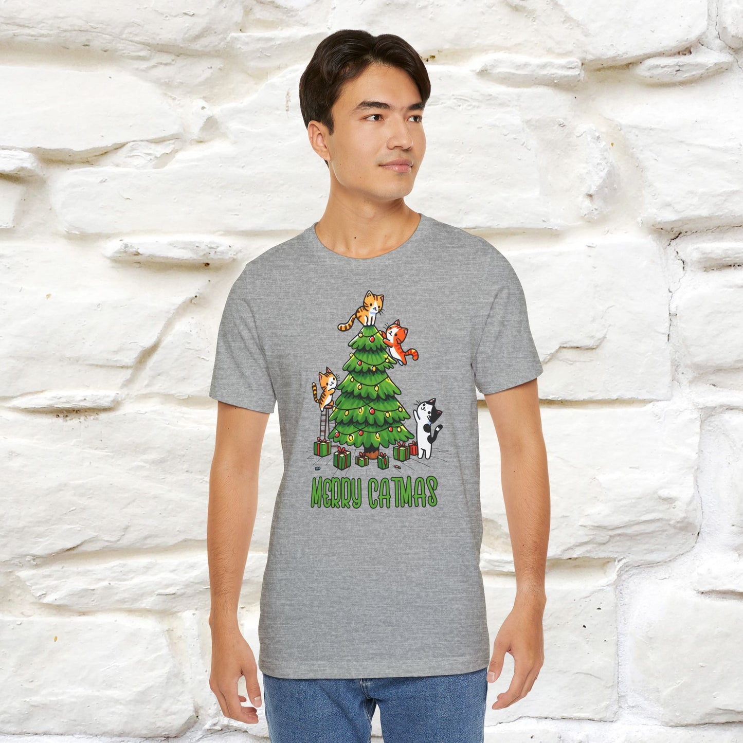 Merry Catmas | Cattitude Christmas Shirt for Men & Women | 100% Cotton*