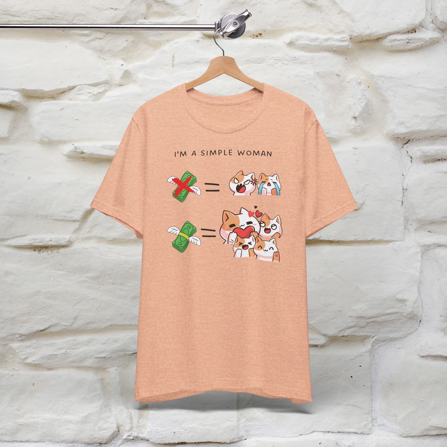 "I'm A Simple Woman" Funny Cat T-shirt for Women | 100% Cotton* 🐾