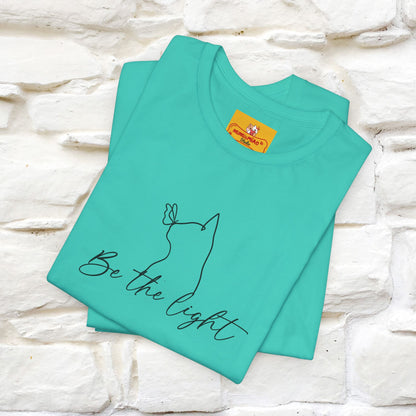 "Be The Light" Cat T-Shirt | Front & Back Design | Nunu&Miao Studio