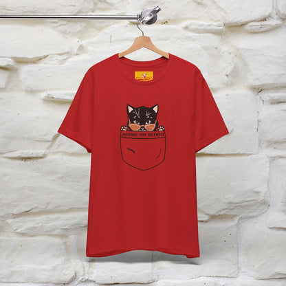 ''Judging You Silently'' | Cat T-Shirt for Men | Nunu&Miao Studio - Nunu&Miao Studio