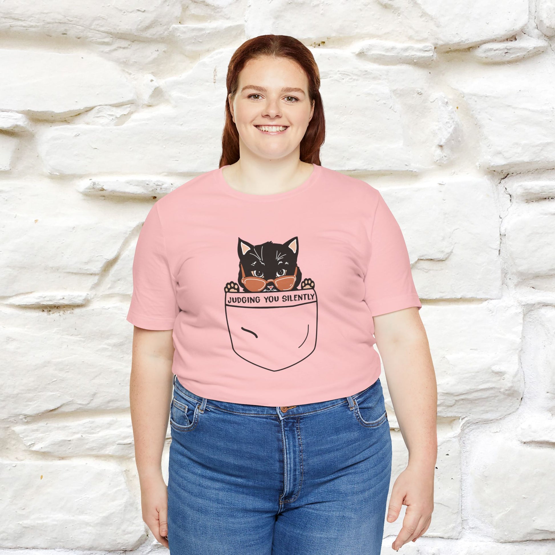 ''Judging You Silently'' | Cat T-Shirt for Men | Nunu&Miao Studio - Nunu&Miao Studio