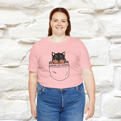 ''Judging You Silently'' | Cat T-Shirt for Men | Nunu&Miao Studio - Nunu&Miao Studio