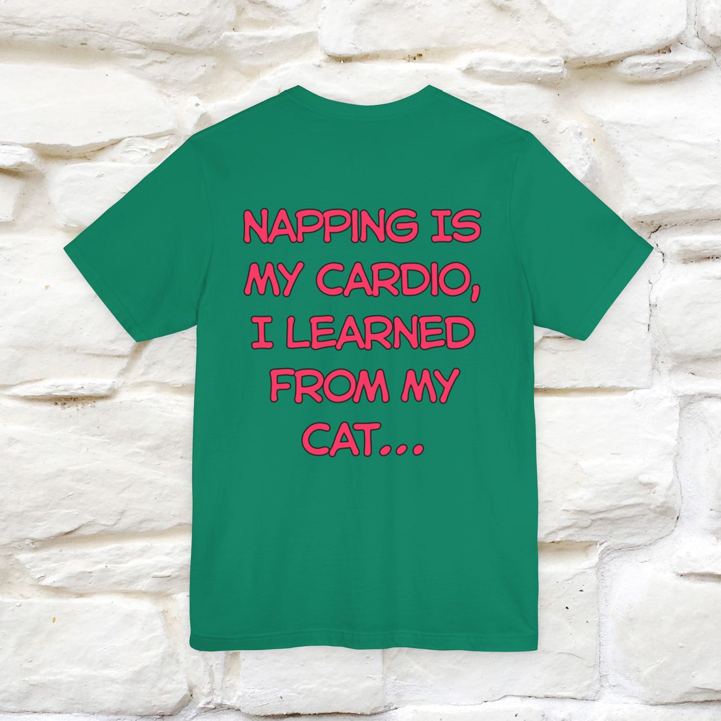 "Napping Is My Cardio, I Learned From My Cat…" Funny Cat T-shirt | Nunu&Miao Studio