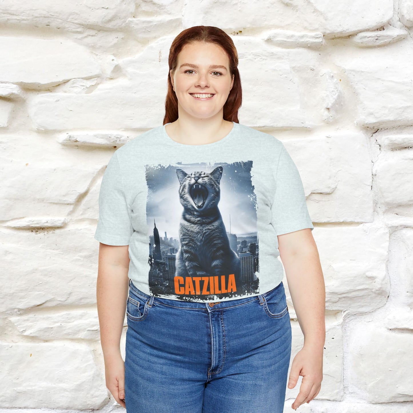 Catzilla T-Shirt | Fun Monster Cat Tee for Men & Women | 100% Cotton*