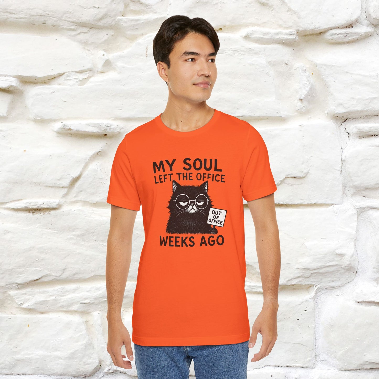"My Soul Left The Office..." |Funny Cat T-Shirt | Nunu&Miao Studio